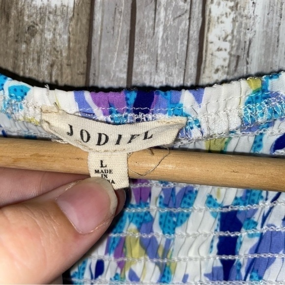 Jodifl Shades Of Blue Smocked Blouse - Picture 8 of 8